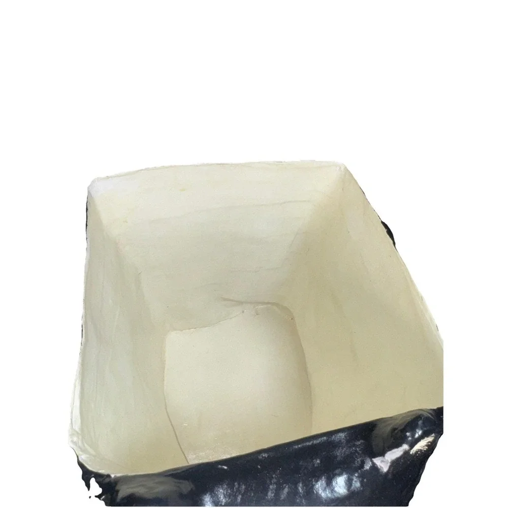 Cat papier-mâché wastebasket tissue holder. 10